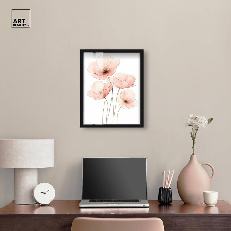 Pink Petal light Shadowbox by Art Remedy