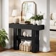 preview thumbnail 17 of 28, 41-Inch Farmhouse Console Table for Entryway, 2-Tier Narrow Sofa Table - 41.34" W x 11.81" D x 31.5" H