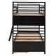 preview thumbnail 47 of 57, Twin over Twin Classic Wooden Bunk Bed with Two Drawers,Space-Efficient Multifunctional Bunk Bed With Storage