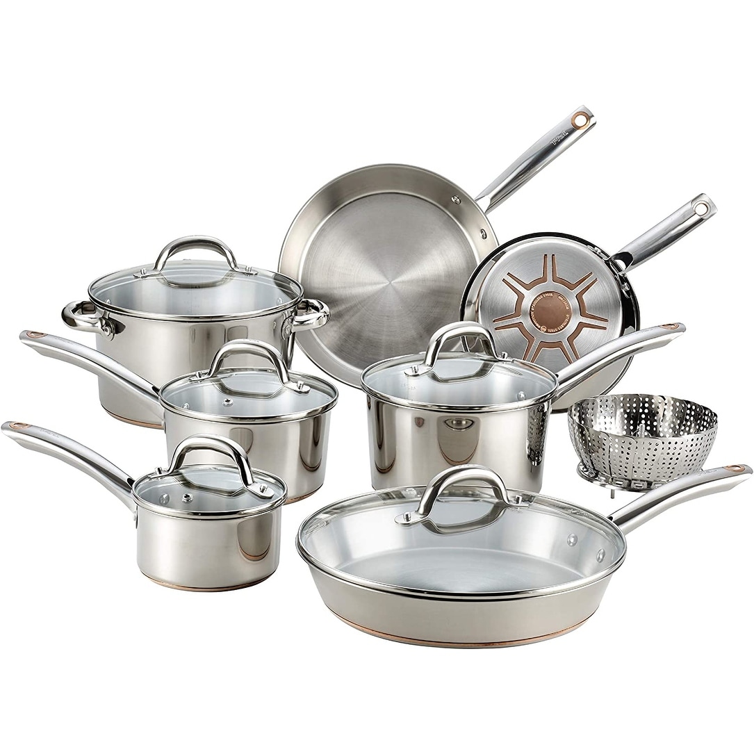 T-fal Ultimate Stainless Steel and Copper Cookware Set 13 PIece
