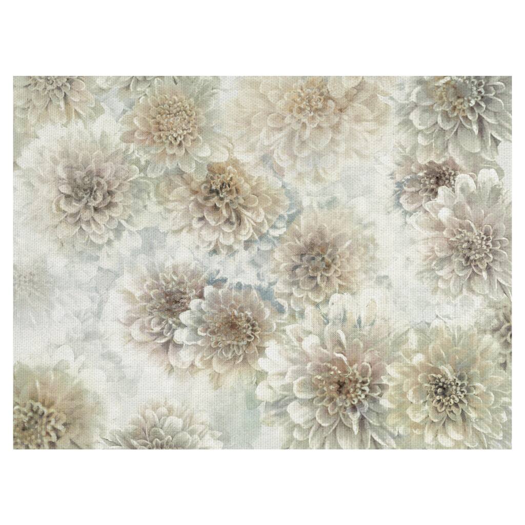 Dahlia Dream Silver by Studio Arts Canvas Art Print
