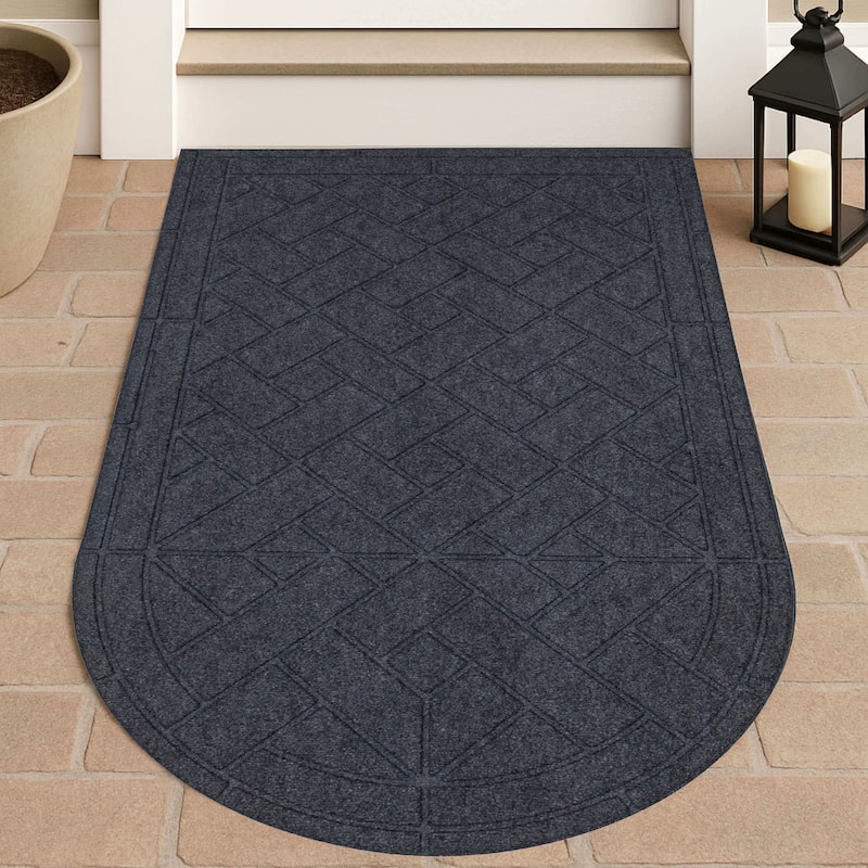 Mohawk Home Diagonal Pavers Arched 3' X 5' Door Mat