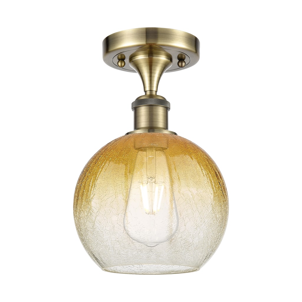 Innovations Lighting Endless Possibilities Ballston - Brookhaven Globe - 1 Light 8" Semi-Flush Mount