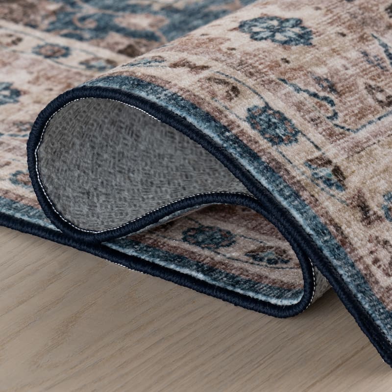 Nuloom Aisling Bordered Traditional Washable Area Rug