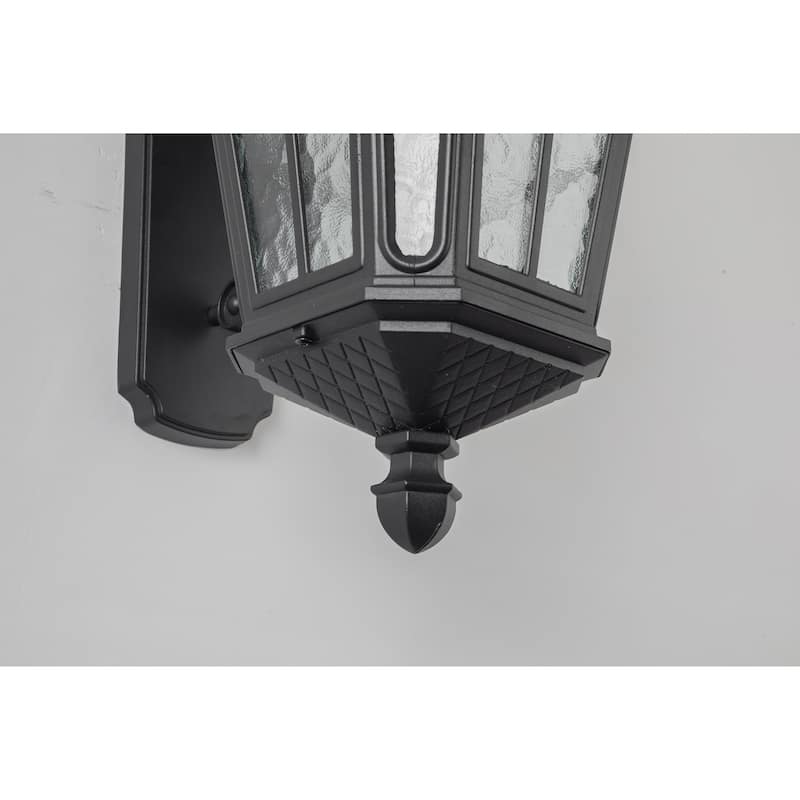 Black Solar Wall Light Outdoor Wall Lamps Corridor Aisle Light IP65 Waterproof Wall Sconce Post Light 3000K-6000K