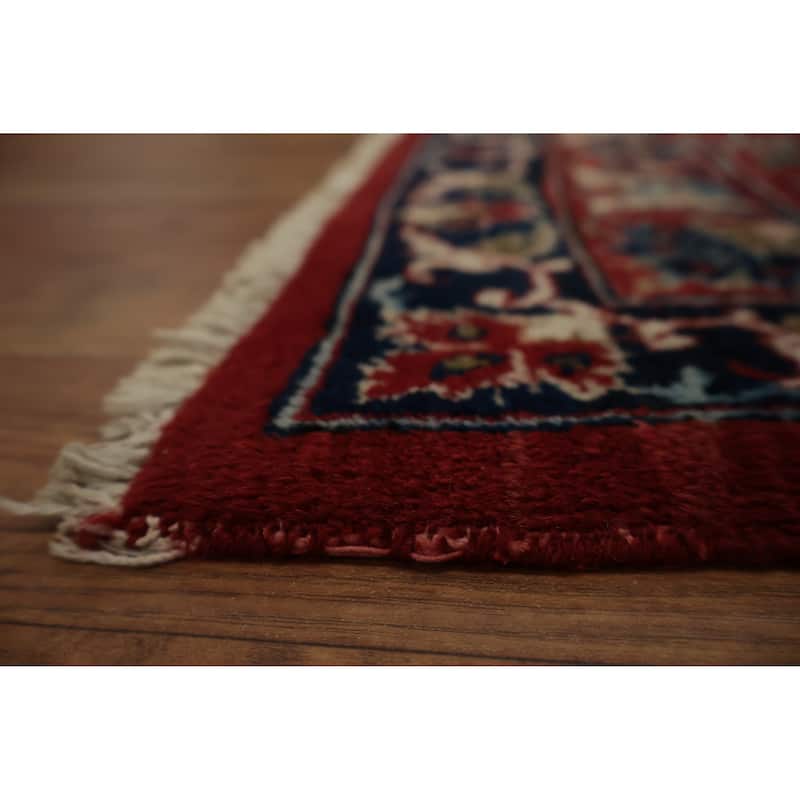 Hand Knotted Oriental 100% Wool Carpet Traditional Floral Beige & Ivories Isfahan Area Rug - 12' 10'' X 8' 9''