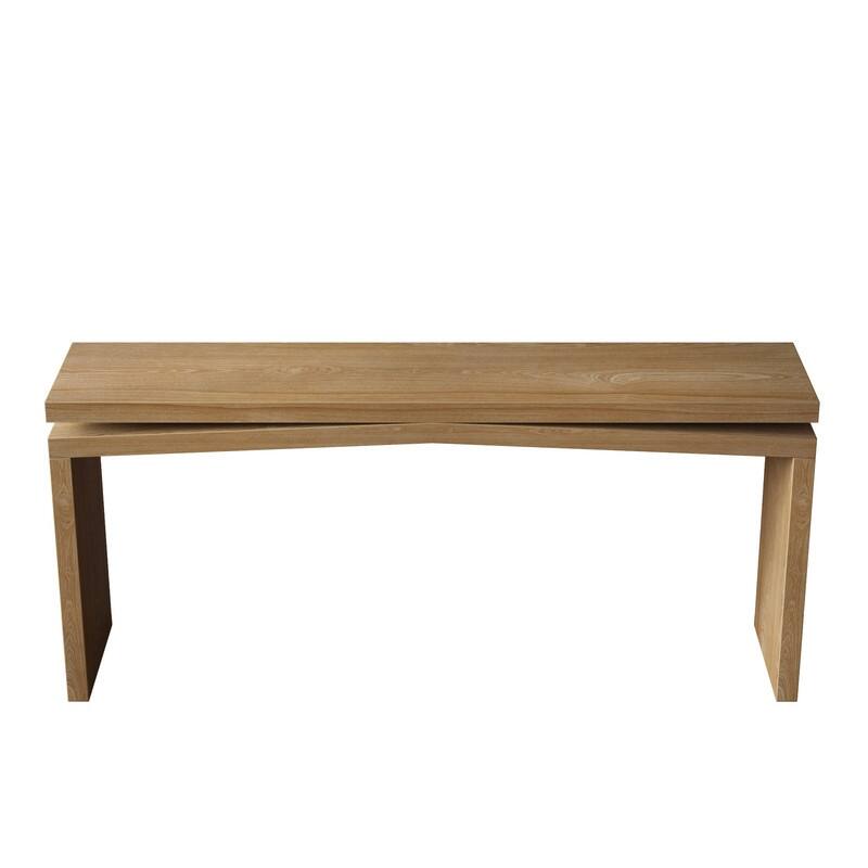 Rustic 65" Solid Wood Console Table for Farmhouse Entryway Living Room or Hallway Display Storage