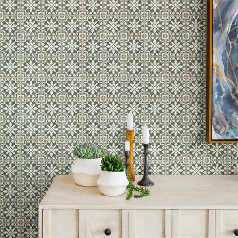 Merola Tile Archivo Zahra Encaustic 4.86" x 4.86" Ceramic Floor and Wall Tile