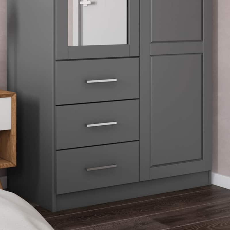 Palace Imports 100 Solid Wood Metro Wardrobe Armoire with Optional