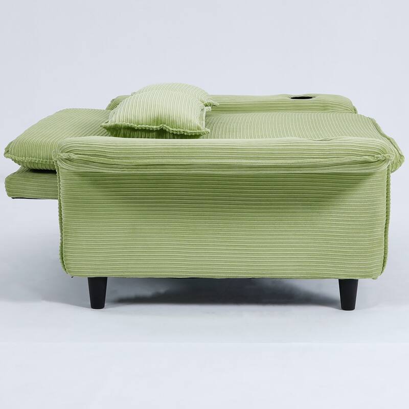 65.74-Inch Letter Striped Fabric Multi-Functional Sofa Bed,Suitable For Bedrooms And Living Rooms