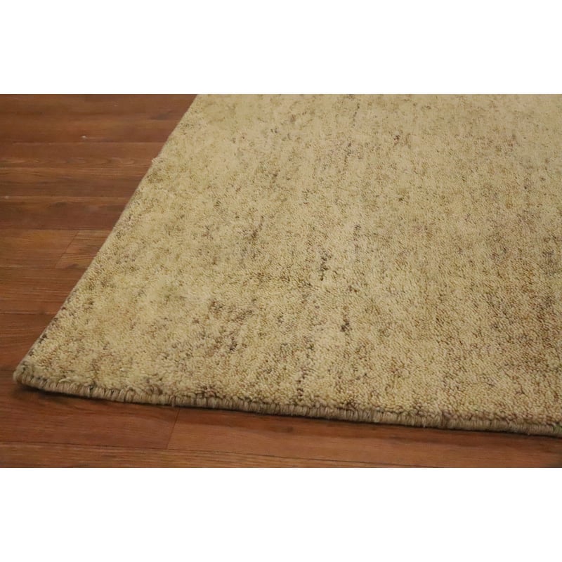Hand Knotted Oriental 100% Wool Carpet Modern Modern Beige & Ivories Gabbeh Area Rug - 7' 7'' X 5' 6''