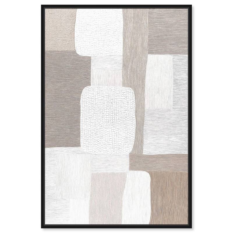 Stucco Squares II Canvas by Art Remedy - 36" x 54" - Black