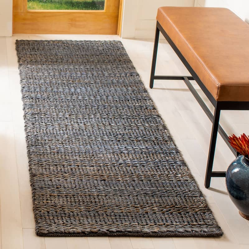 SAFAVIEH Handmade Natural Fiber Zaniyah Jute Rug - 2'3" x 14' Runner - Grey