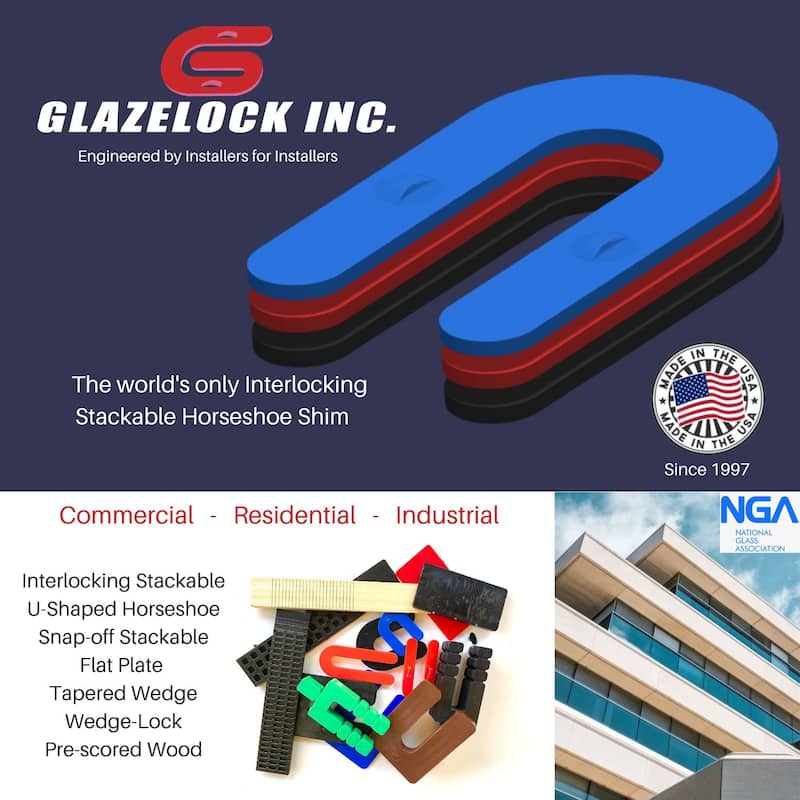 Glazelock Tapered Wedge Shims Black 1-1/2" x 7-3/4"