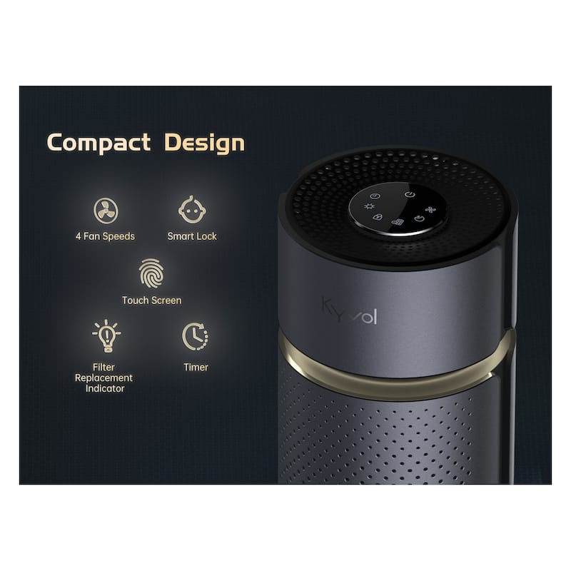 Kyvol 215 sq. ft. P5 HEPA Air Purifier, Gray