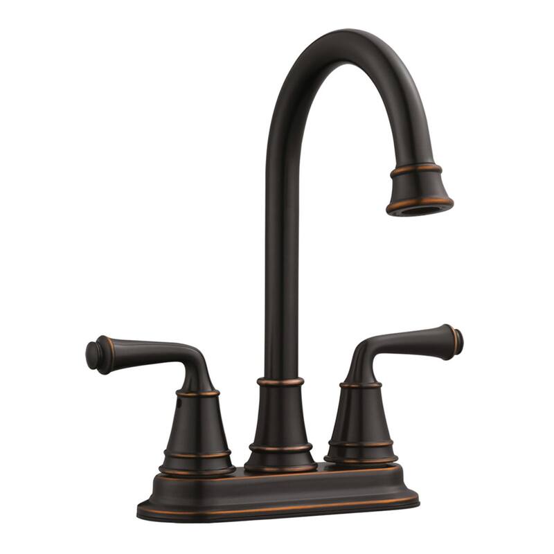 Design House Eden Double Handle 4" Centerset Bar Faucet with Metal - Oil Rubbed Bronze