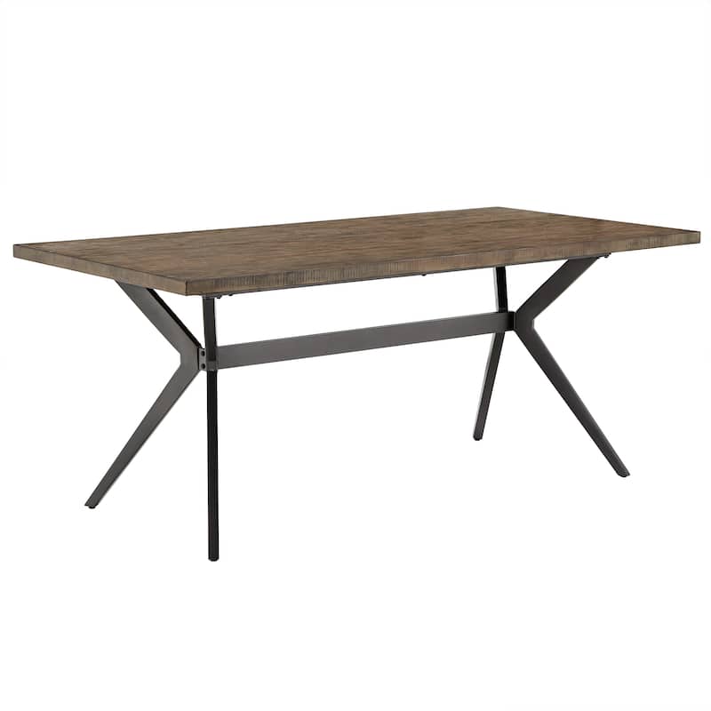 Presley Iron Grey Metal Base Dining Table by iNSPIRE Q Modern - Table - Grey Finish