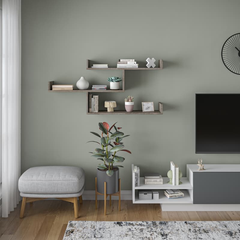 Wilton Modern Wall Shelf - Dark Brown