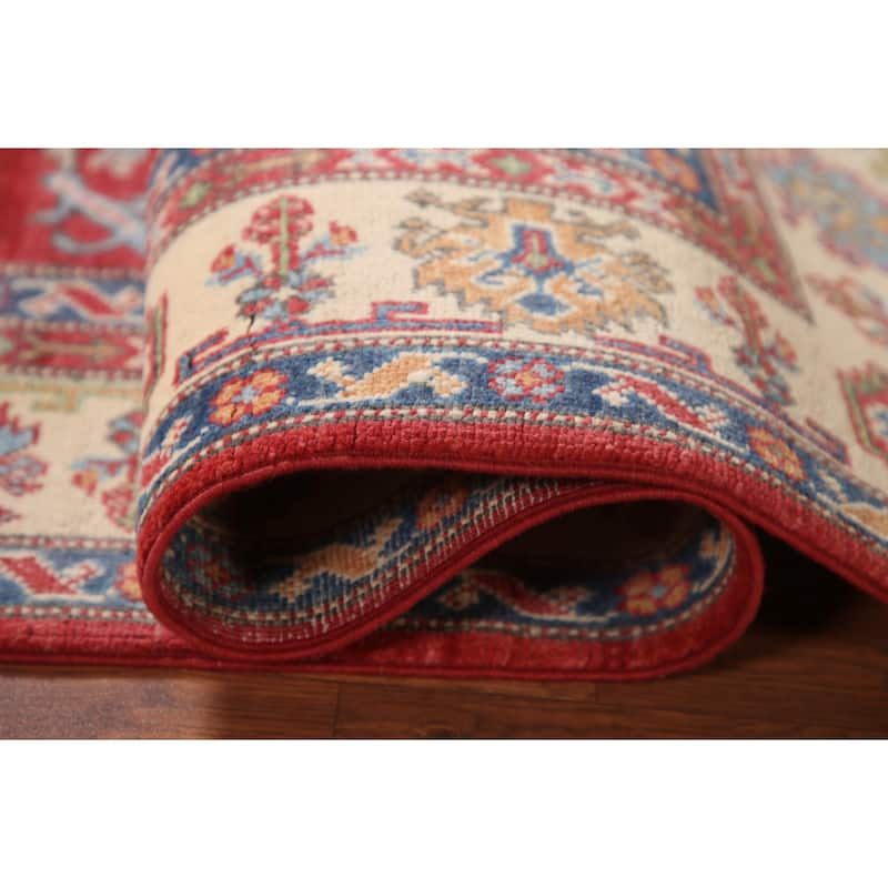 Traditional Kazak Area Rug Handmade Living Room Wool Carpet - 4'11" x 6'5"