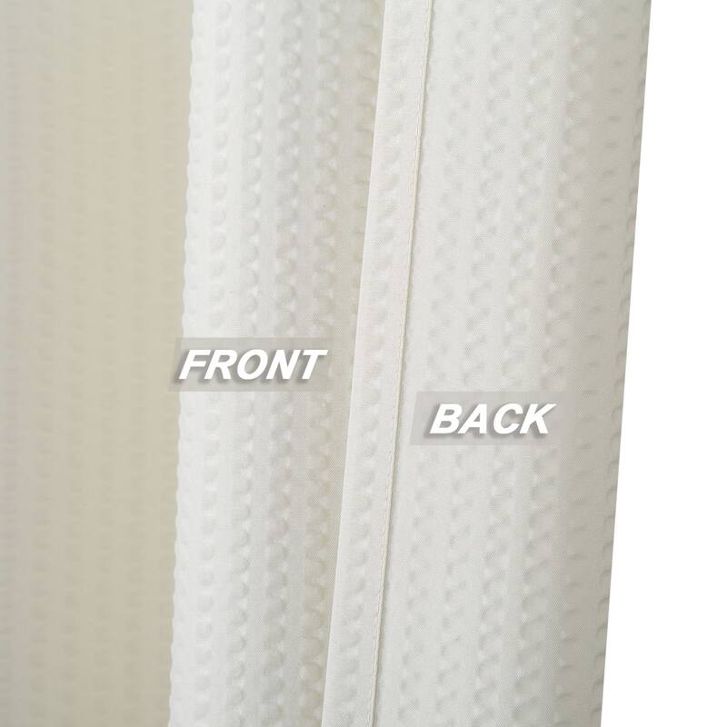 Soft Embossed Microfiber Fabric Shower Curtain or Liner, Water Repellent