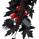 preview thumbnail 4 of 2, National Tree Company 6 ft. Artificial Boo-tiful Halloween Garland with Orange Florals and White Skull, 30 Green LED Lights