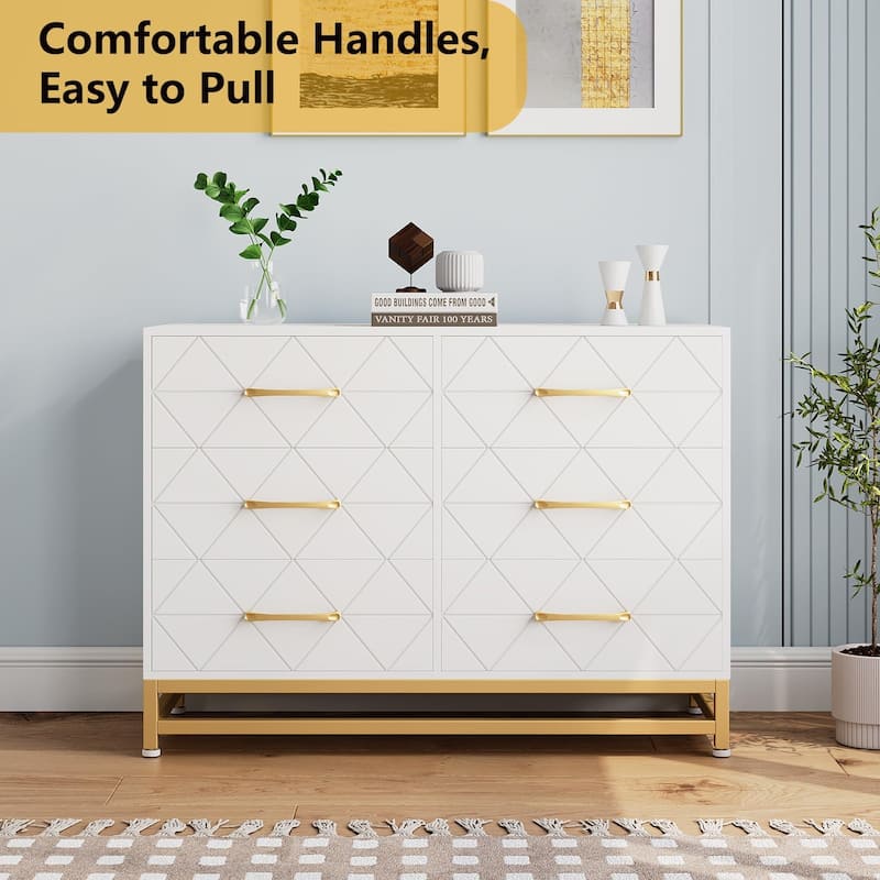 6/8 Drawer Dresser for Bedroom, Large Modern Storage Chest for Closet
