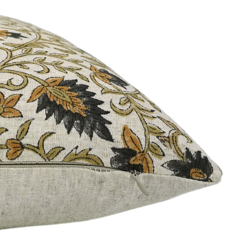 Cotton Linen Bohemian Block print pillow Cover- Hawamahal