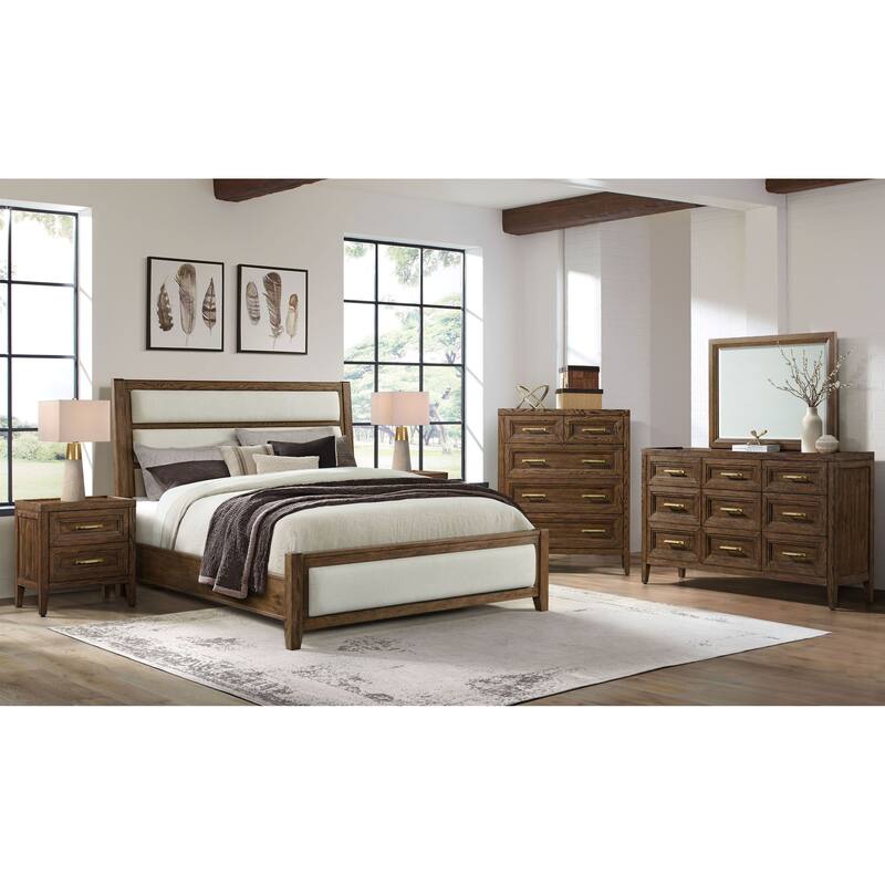 Marlow Upholstered Panel Bed, Sable, King