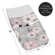 preview thumbnail 5 of 4, Grey Watercolor Floral Collection Girl Changing Pad Cover - Blush Pink Gray White Shabby Chic Rose Flower Polka Dot Farmhouse