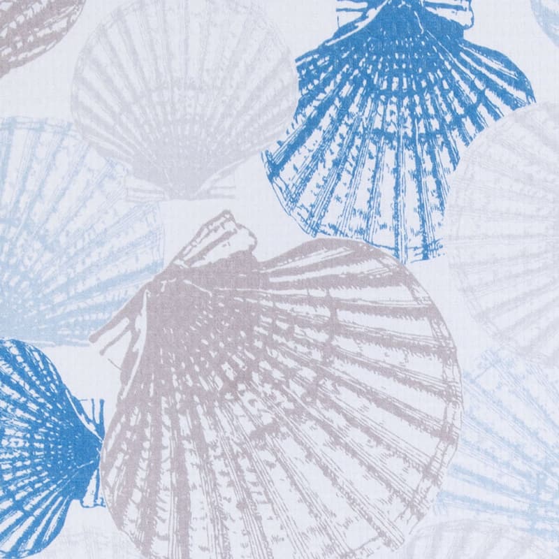 27" x 18" Scallop Shells Kitchen and Bathroom Graphic Print Hand Towel - Blue