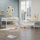 preview thumbnail 3 of 7, Twin over Twin over Twin Triple Bunk Bed,Clean Silhouette and Elegant Tones,High Quality Safety Design