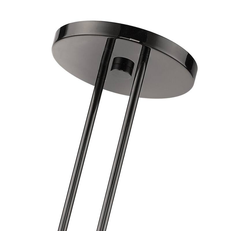 Livex Lighting 2 Light Black Chrome Linear Chandelier, 45492-46 - 35" L x 14" W x 18" - 48" Adj. H