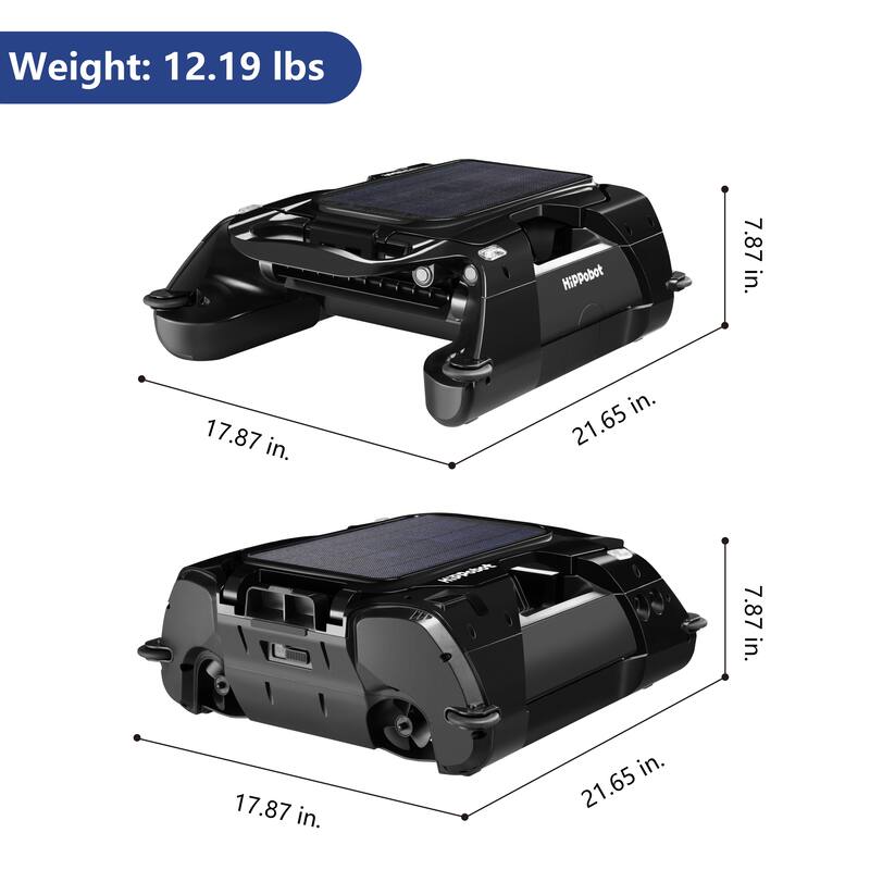 Solar Pool Cleaner w/ Remote - Auto Navigation, 24/7 Cleaning, Wall-Climbing, UV-Resistant