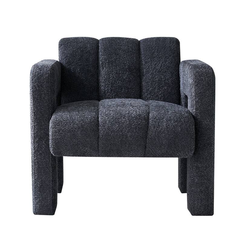Modern 31.10" Boucle Upholstered Accent Chair with Plush Seat Cushion, Easy Assembly, and Comfortable Design