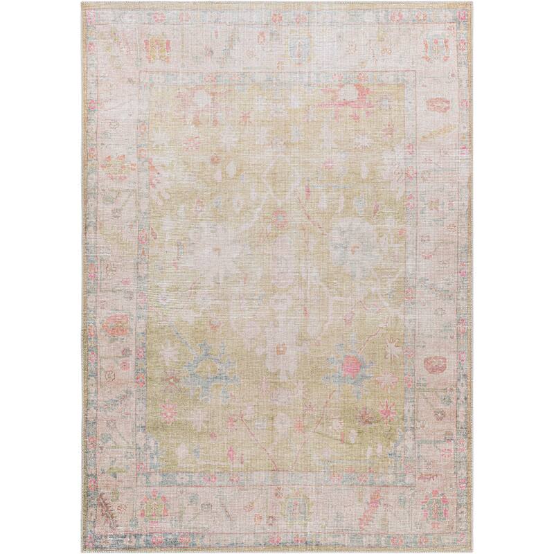 Livabliss Annabelle Traditional Floral Machine Washable Area Rug