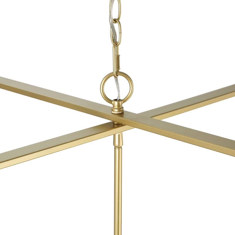 Modern Farmhouse 12-light Geometric Adjustable Metal Candle Chandelier - 31 inches