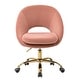 preview thumbnail 69 of 79, Ramona Modern Velvet Height Adjustable 360 Swivel Task Chair with Metal Base by HULALA HOME