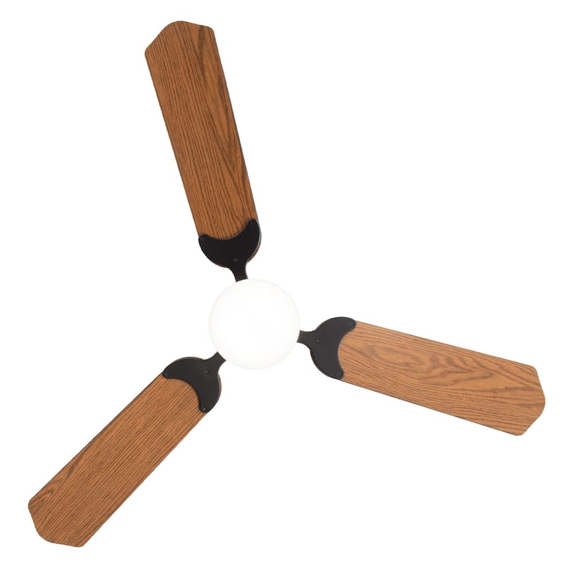 1/2 Set 42-in Integrated Ceiling Fan with LED Light and Remote(3 Reversible Blades）