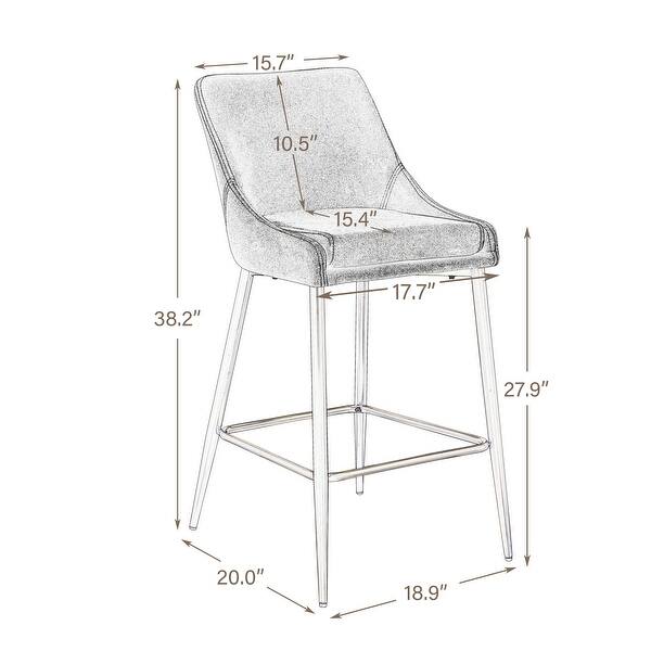 Velvet Upholstered Counter Stool Set of 2 On Sale Bed Bath & Beyond