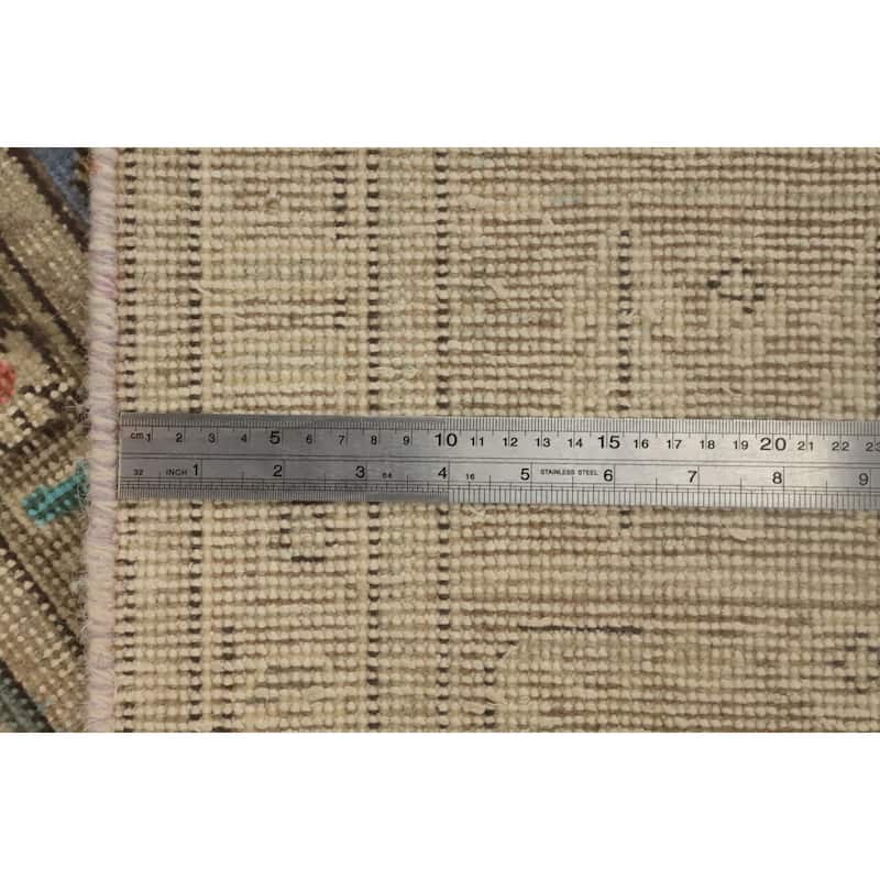 Hand Knotted Oriental 100% Wool Carpet Traditional Floral Purples Tabriz Area Rug - 9' 8'' X 6' 7''