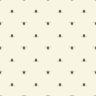 Joules Botanical Bee Creme Wallpaper