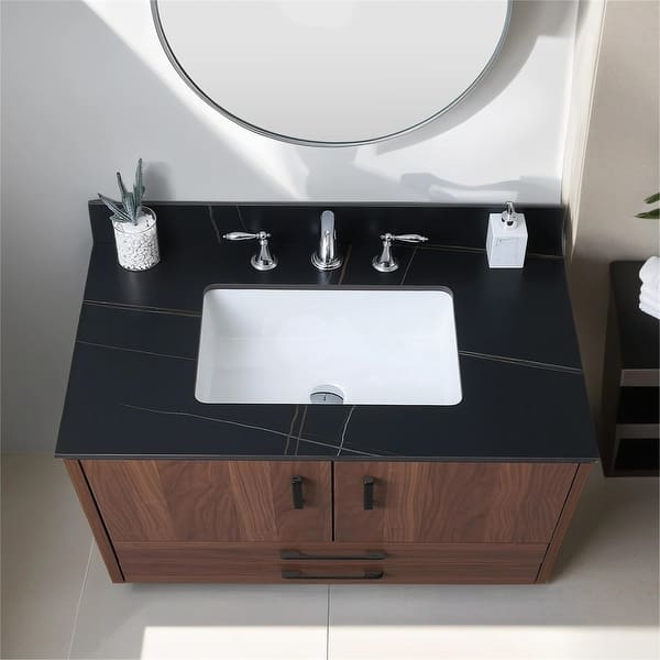 37inch Bathroom Vanity Top with Undermount Sink and 3 Faucet Hole - Bed ...