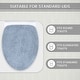 preview thumbnail 118 of 189, Home Weavers Waterford Collection Cotton Toilet Lid Rug | Elastic Fit | Fit Most Standard Toilet Lid | 18"x18"