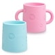preview thumbnail 12 of 12, PopYum Silicone Training Cup, 2-Pack Pink/Blue