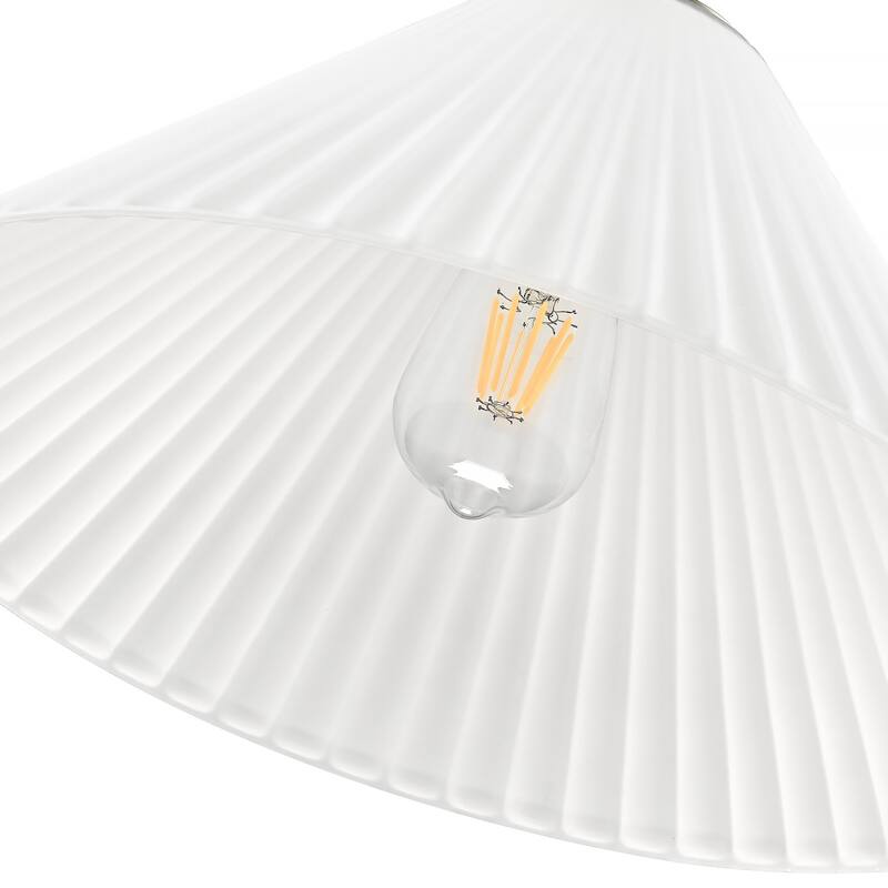 LamQee 1 -Light Metal Cone Pendant Light Adjustable Hanging Lighting - 15.7inch