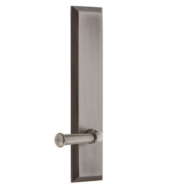 Grandeur FAVGEO_TP_PSG_238_RH Fifth Avenue Solid Brass Tall Plate Right Handed Passage Door Lever Set with Georgetown Lever and