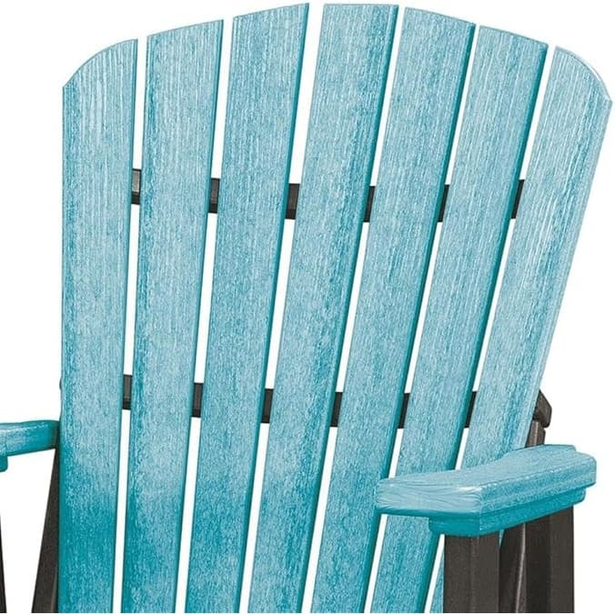 76 in. W and 157 lb Seating Capacity Wood Outdoor Glider in Black HDPE Frame Material