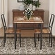 preview thumbnail 4 of 21, Dining Table Set, 3 Pcs Space Saving Kitchen Table with 2 Chairs - 29.1x29.1x30in