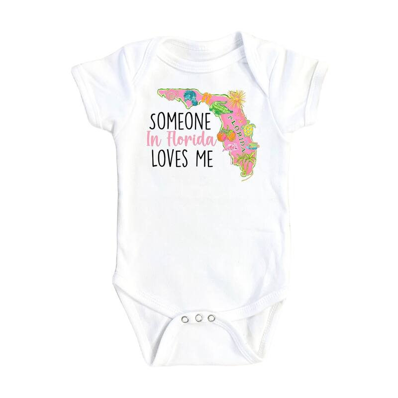 Florida Pink 2 - Baby Boy Girl Clothes Infant Bodysuit Funny Cute Newborn - Natural - 0-3M