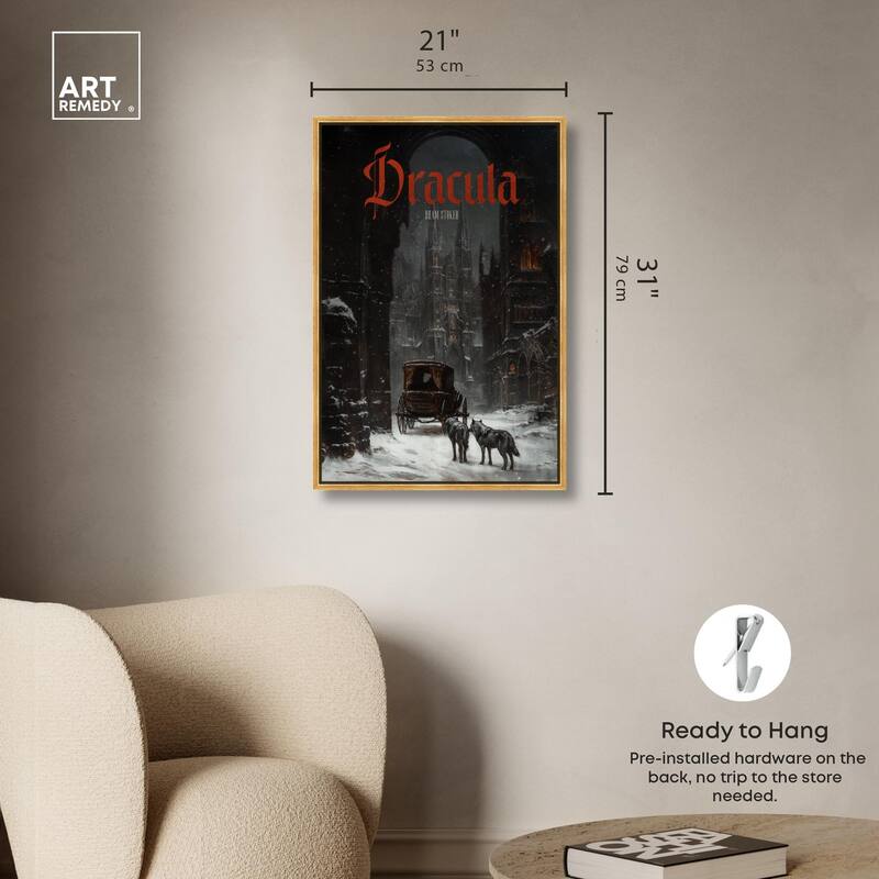 Dracula Gothic Cover Canvas by Art Remedy